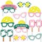 Big Dot of Happiness Pink Pickleball Photo Booth Prop Glasses, Country Club Party Decor for Birthday, Bachelorette, Bridal or Baby Shower - 10 Count